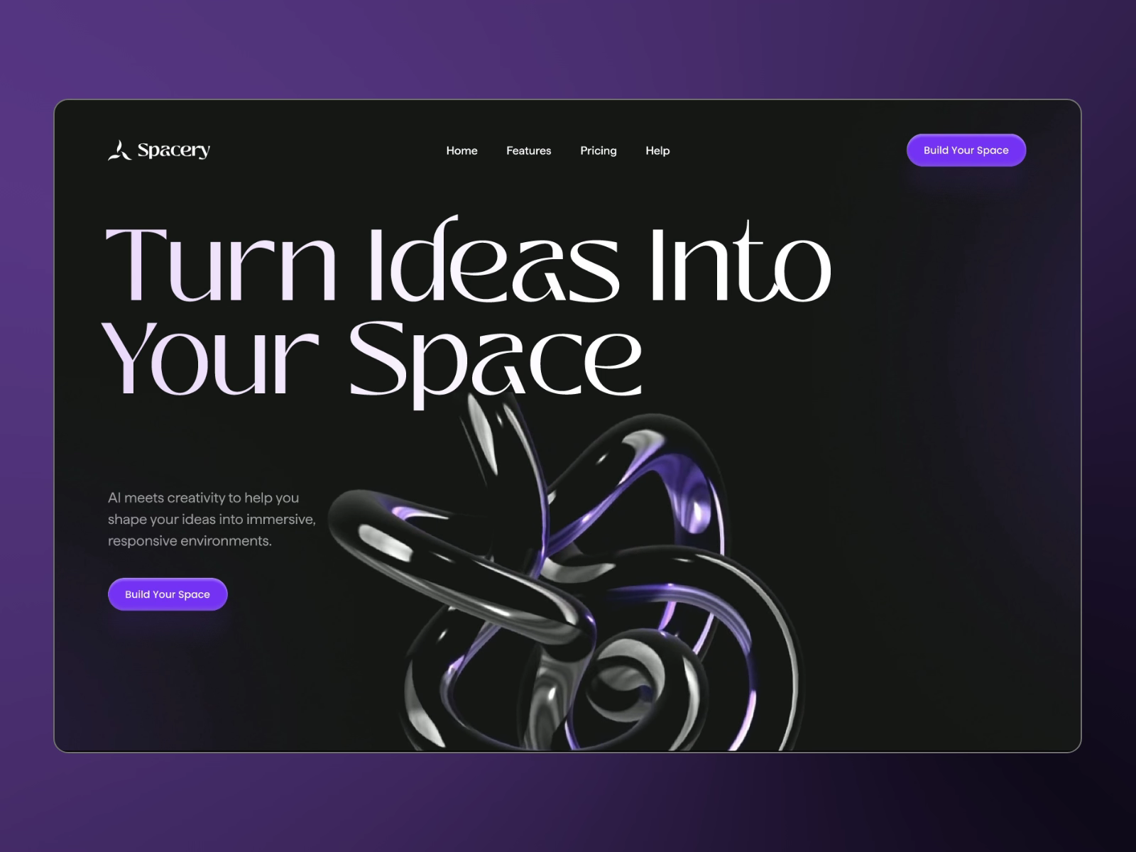 Landing page example