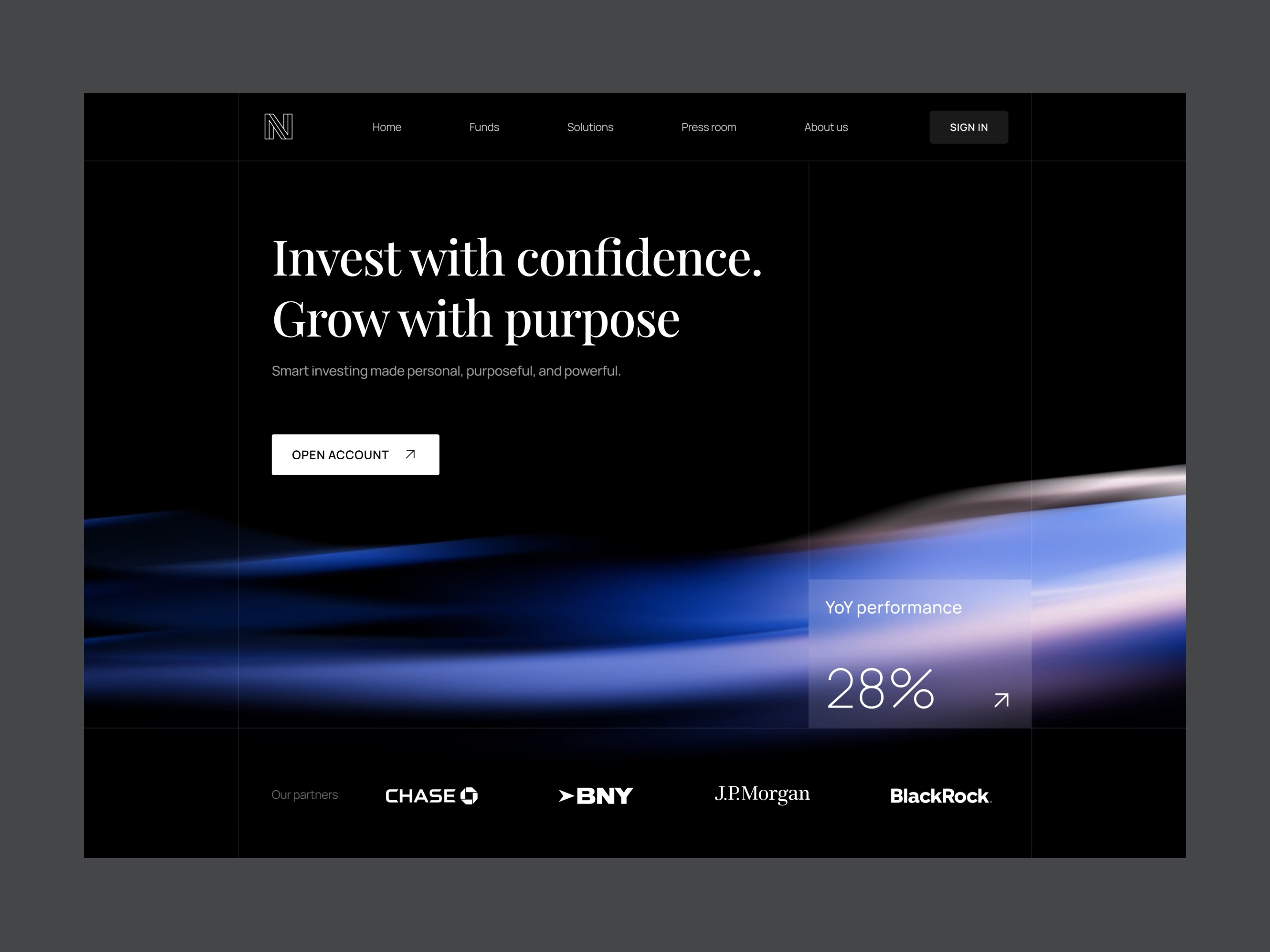 Landing page example
