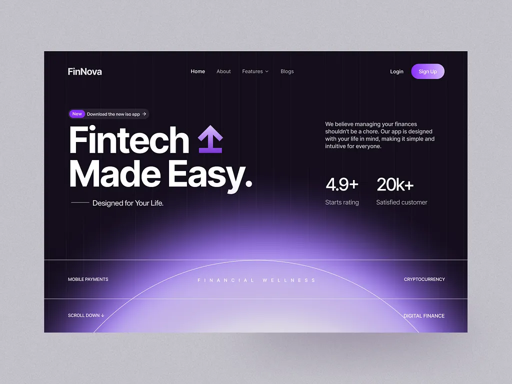 Landing page example
